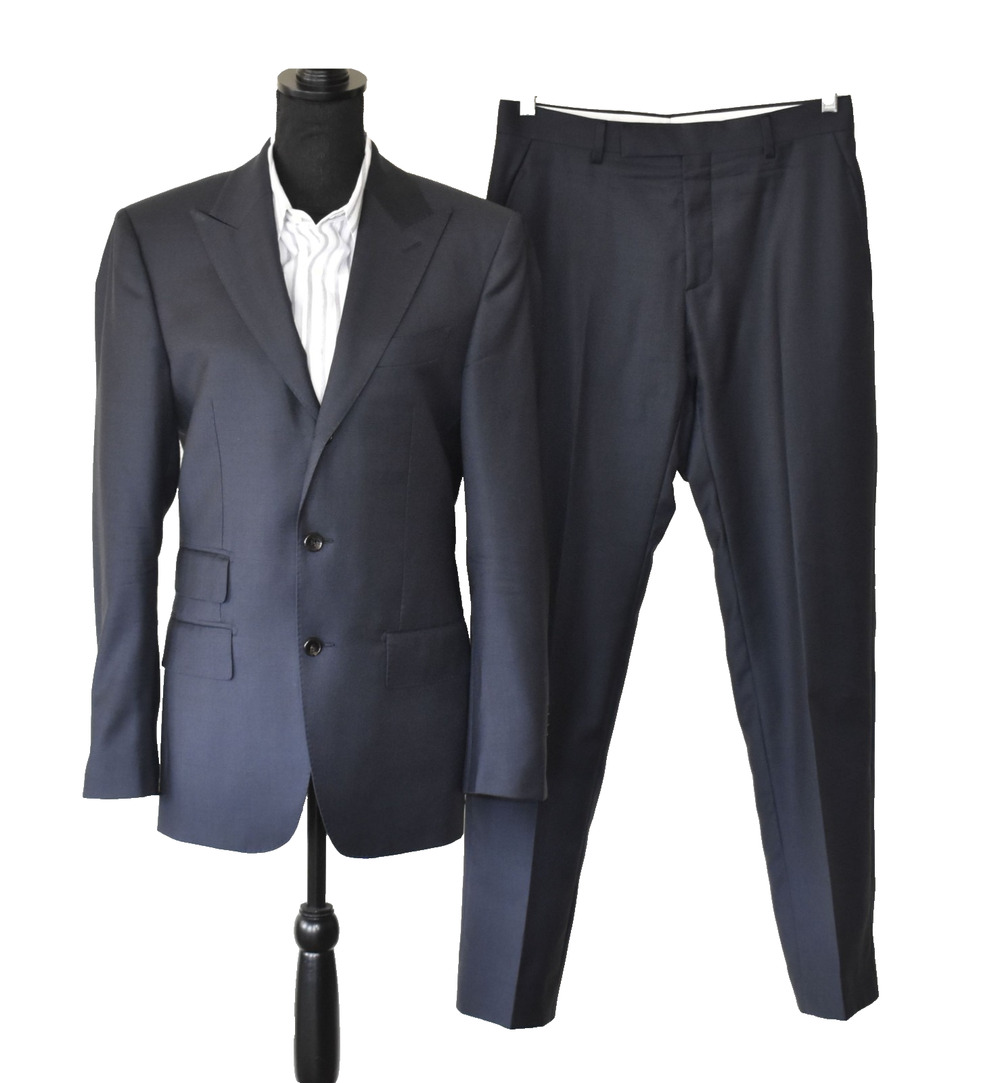 F0 Auth SUITSUPPLY Super 110s Wool Perennial Vitale Barberis Canonico Suit Sz 46
